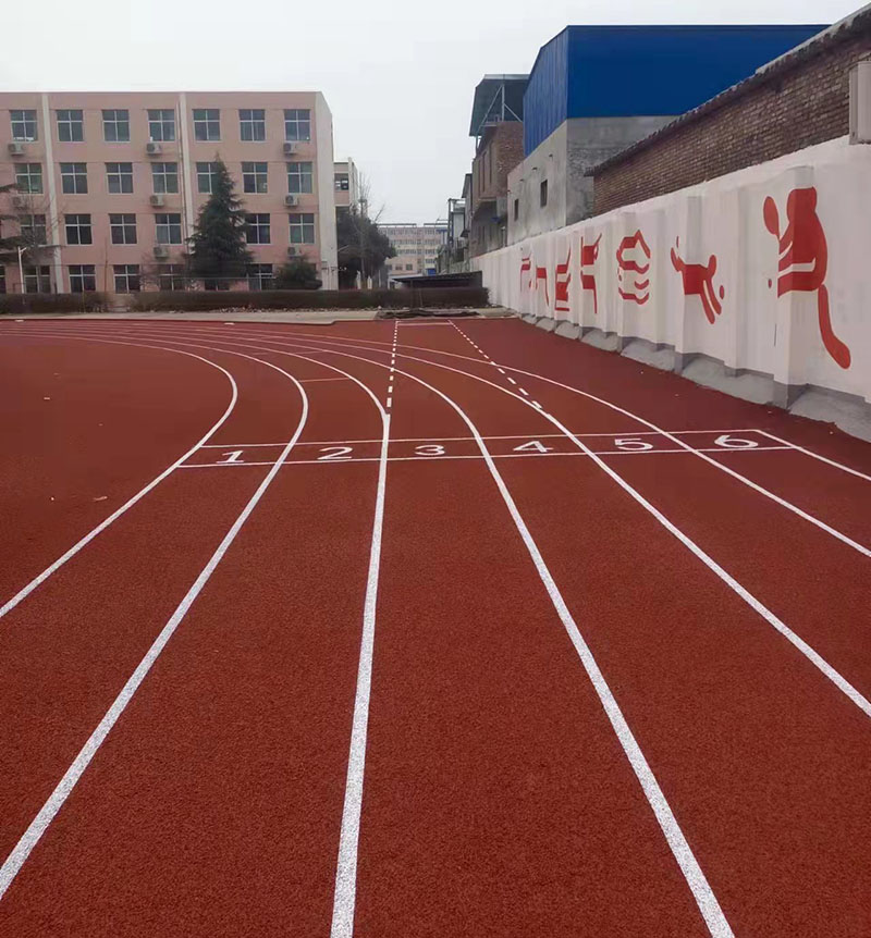 辉县市城北中学塑胶跑道建设