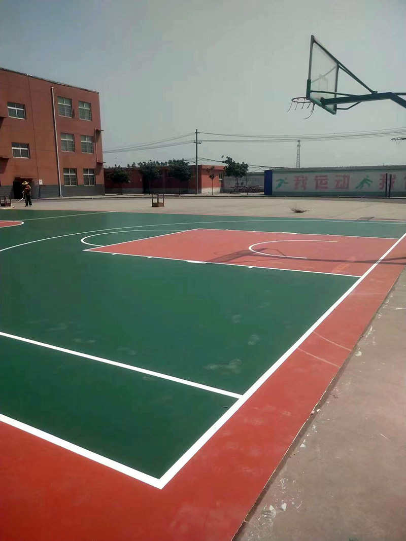 辉县市王敬屯中学硅PU篮球场